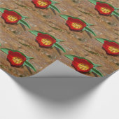 Spring Red Tulip Geschenkpapier (Ecke)