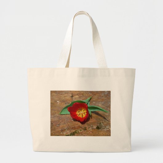 Spring Red Tulip Jumbo Stoffbeutel (Vorne)