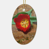 Spring Red Tulip Keramikornament (Links)