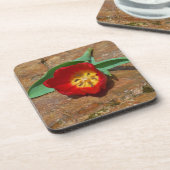 Spring Red Tulip Untersetzer (Linke Seite)