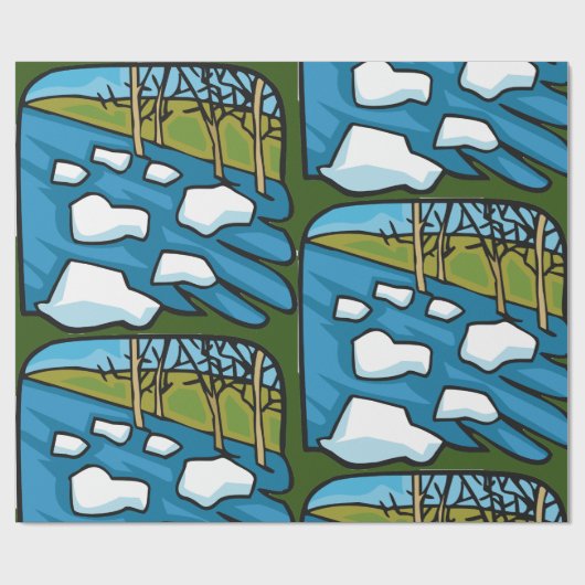 Spring River Geschenkpapier (Flach)