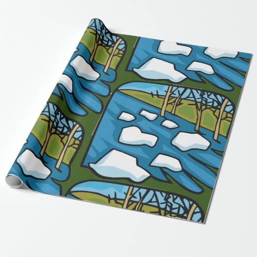 Spring River Geschenkpapier (Ungerollt)