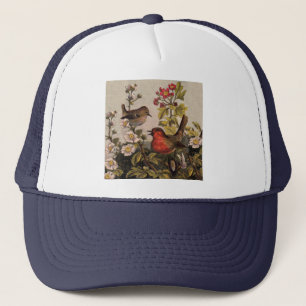 Spring Robin Birds Red Birding Truckerkappe