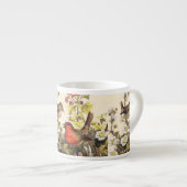 Spring Robin Birds Red Vogelbeobachtung Espressotasse (Vorderseite Rechts)