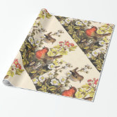 Spring Robin Birds Red Vogelbeobachtung Geschenkpapier (Ungerollt)