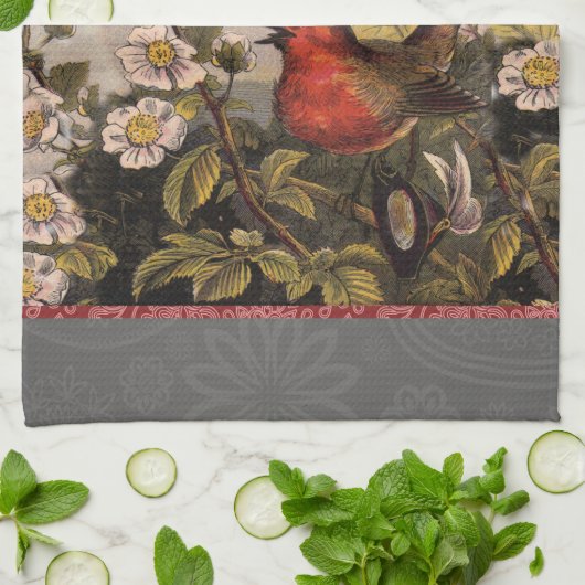 Spring Robin Birds Red Vogelbeobachtung Handtuch (Gefaltet)