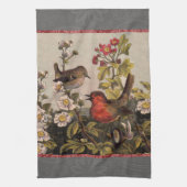 Spring Robin Birds Red Vogelbeobachtung Handtuch (Vertikal)