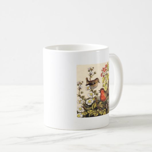 Spring Robin Birds Red Vogelbeobachtung Kaffeetasse (VorderseiteRechts)