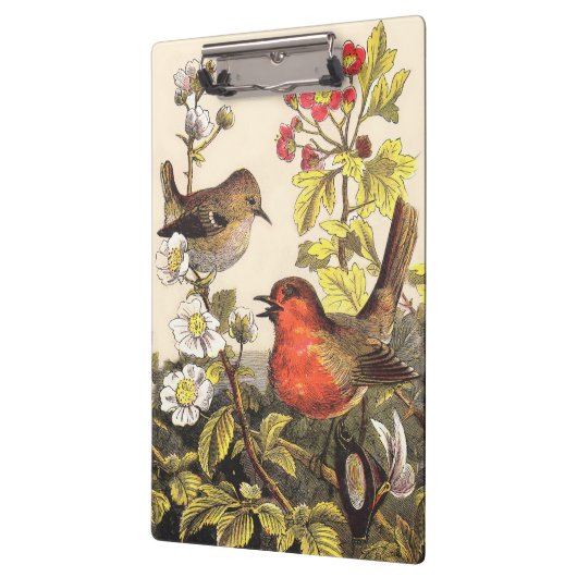 Spring Robin Birds Red Vogelbeobachtung Klemmbrett (Links)