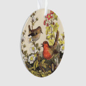 Spring Robin Birds Red Vogelbeobachtung Ornament (Vorderseite)
