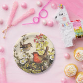 Spring Robin Birds Red Vogelbeobachtung Pappteller (Party)