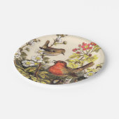 Spring Robin Birds Red Vogelbeobachtung Pappteller (Schrägansicht)