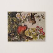 Spring Robin Birds Red Vogelbeobachtung Puzzle (Horizontal)