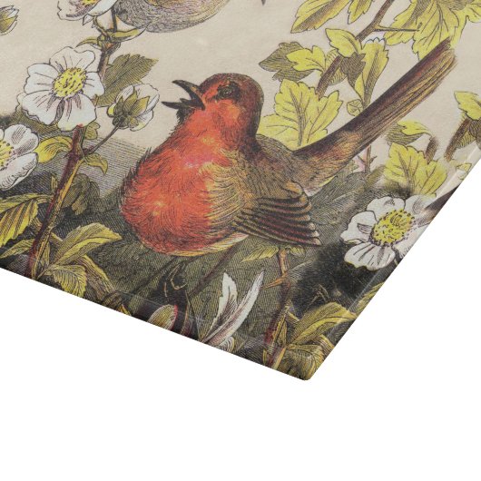 Spring Robin Birds Red Vogelbeobachtung Schneidebrett (Ecke)