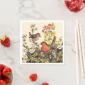Spring Robin Birds Red Vogelbeobachtung Serviette (Beispiel)