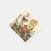 Spring Robin Birds Red Vogelbeobachtung Serviette (Ecke)
