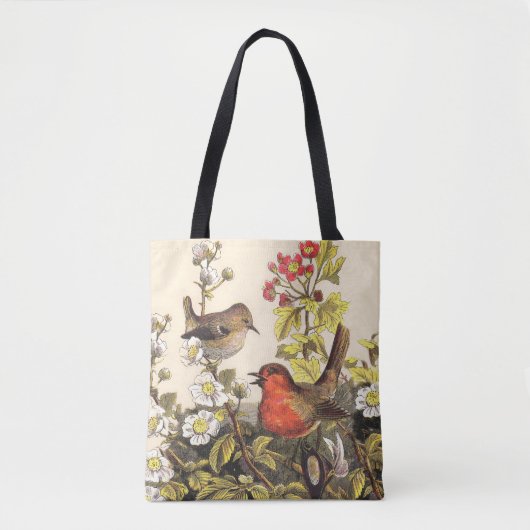 Spring Robin Birds Red Vogelbeobachtung Tasche (Vorderseite)