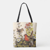Spring Robin Birds Red Vogelbeobachtung Tasche (Rückseite)