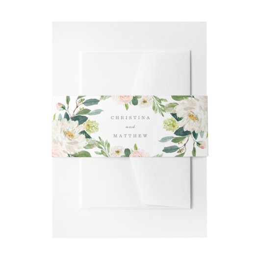 Spring Romance Wedding Bellyband Einladungsbanderole (Vorderseite Beispiel)