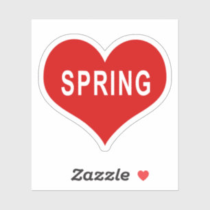 SPRING Rote Liebe Herz Vinyl Sticker