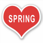 SPRING Rote Liebe Herz Vinyl Sticker (Vorderseite)