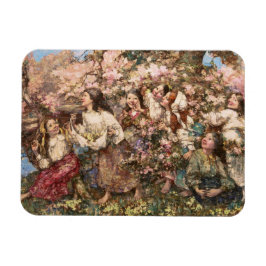 Spring Roundelay (von Edward Atkinson Hornel) Magnet