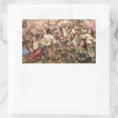 Spring Roundelay (von Edward Atkinson Hornel) Rechteckiger Aufkleber (Tasche)