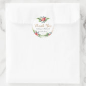 Spring Rustic Boho Blossom Blume Vielen Dank Runder Aufkleber (Tasche)