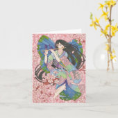 Spring Sakura Fairy Note Card Karte (Gelbe Blume)