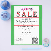 Spring Sale Jewelry Green White Heart Flyer (Einzeln)