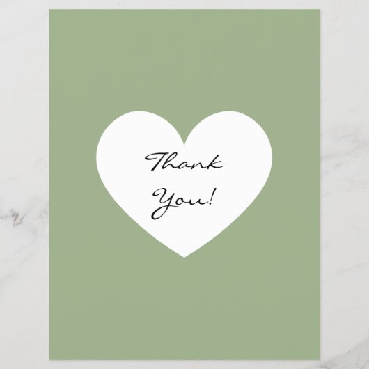 Spring Sale Sage Blush BACKSIDE Heart Flyer (Hinten)