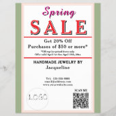 Spring Sale Sage Blush BACKSIDE Heart Flyer (Vorne)