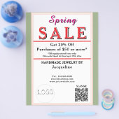 Spring Sale Sage Blush BACKSIDE Heart Flyer (Einzeln)