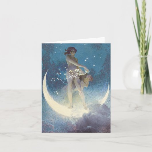 Spring Scattering Stars vintage illustration Karte (Vorderseite)