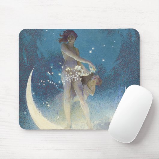 Spring Scattering Stars vintage illustration Mousepad (Mit Mouse)
