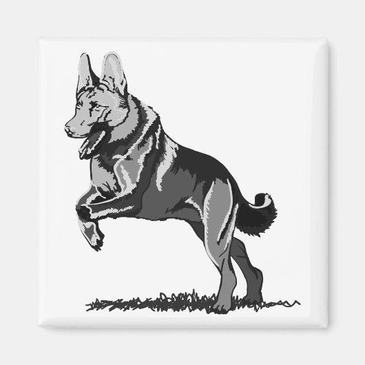 Spring Schäferhund Magnet (Vorne)