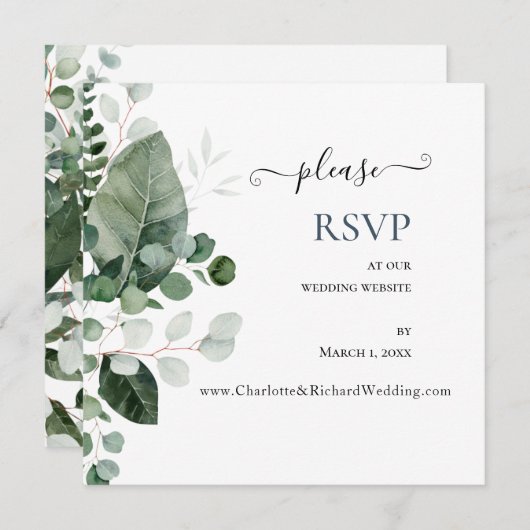 SPRING SCHAUTY GREENERY Wedding Website UAWG (Vorne/Hinten)