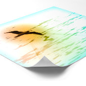 Spring Seagull Poster Print (Ecke)
