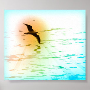Spring Seagull Poster Print