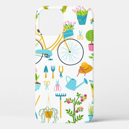 Spring seamless pattern in simple hand-drawn carto Case-Mate iPhone hülle (Rückseite)