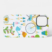 Spring seamless pattern in simple hand-drawn carto iPhone hülle (Rückseite (Horizontal))