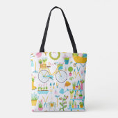 Spring seamless pattern in simple hand-drawn carto tasche (Rückseite)