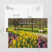 Spring Season Flower Garden Get Well Soon Postkarte (Vorne/Hinten)
