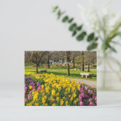 Spring Season Flower Garden Thank You Postcard Postkarte (Stehend Vorderseite)
