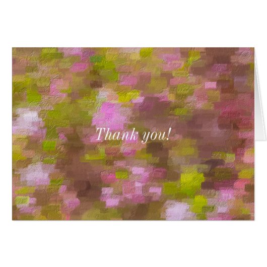 Spring Season Pinks Abstract Thank You Card (Vorderseite (Horizontal))
