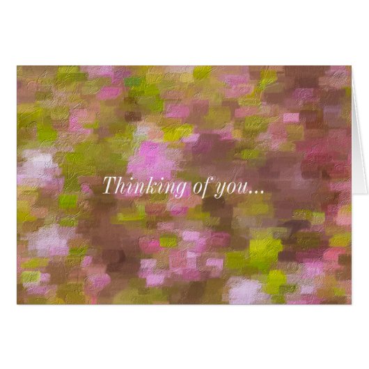 Spring Season Pinks Abstract Thinking of You Card (Vorderseite (Horizontal))