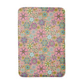 Spring Season Retro Flower Colors Seamless Pattern Badematte (Vorderseite Vertikal)