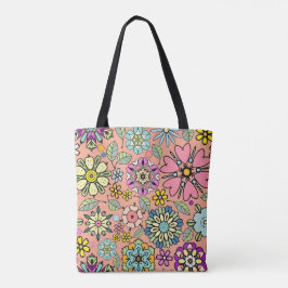 Spring Season Retro Flower Colors Seamless Pattern Tasche