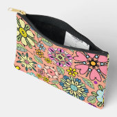 Spring Season Retro Flower Colors Seamless Pattern Zubehörtasche (Offen)