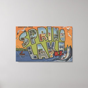 Spring See, New-Jersey - große Buchstabe-Szenen Leinwanddruck